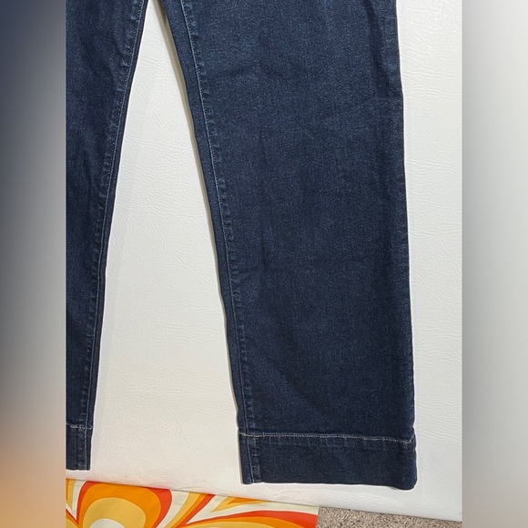 Express Dark Blue Wide Leg High Rise Jeans 8R - Picture 6 of 13